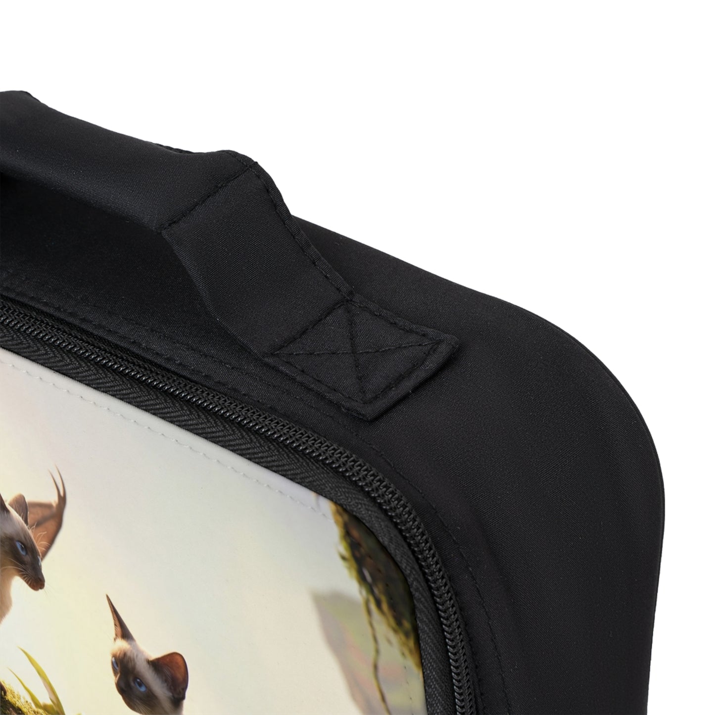 Winged Siamese Kittens Lunch Bag – Sunlit Canopy Whispers