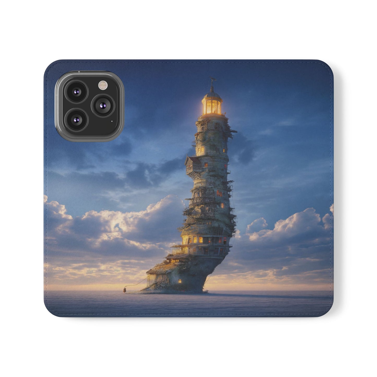 Twilight Sentinel Flip Cases – Lighthouse on a Storm-Tossed Sea