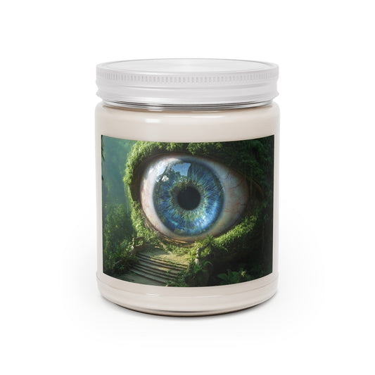 Guardian Eye of the Verdant Grove Scented Soy Candles with White Lid, 9oz – Watchful Forest Serenity