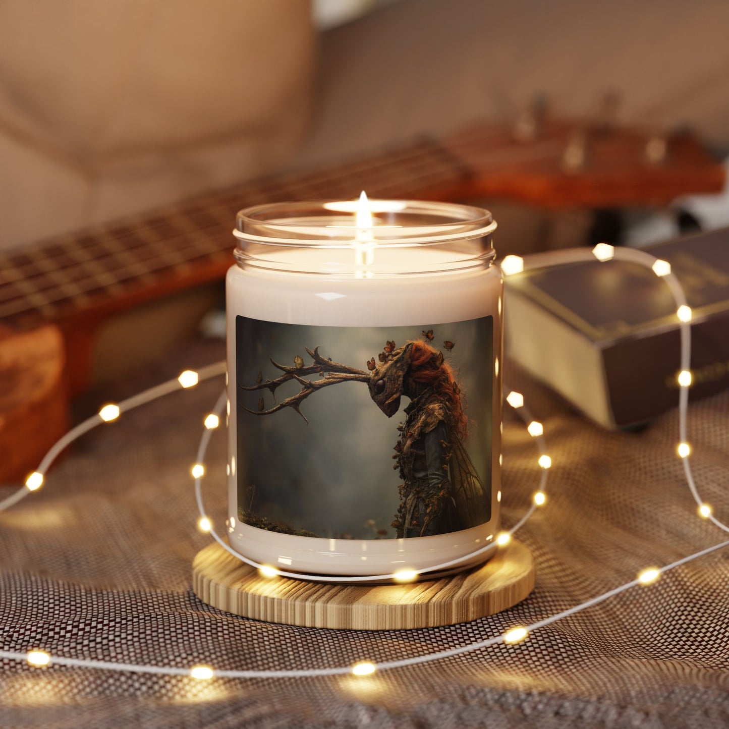 Forest Spirit with Antlers Scented Soy Candle, 9oz – Whispers of Autumn Wings