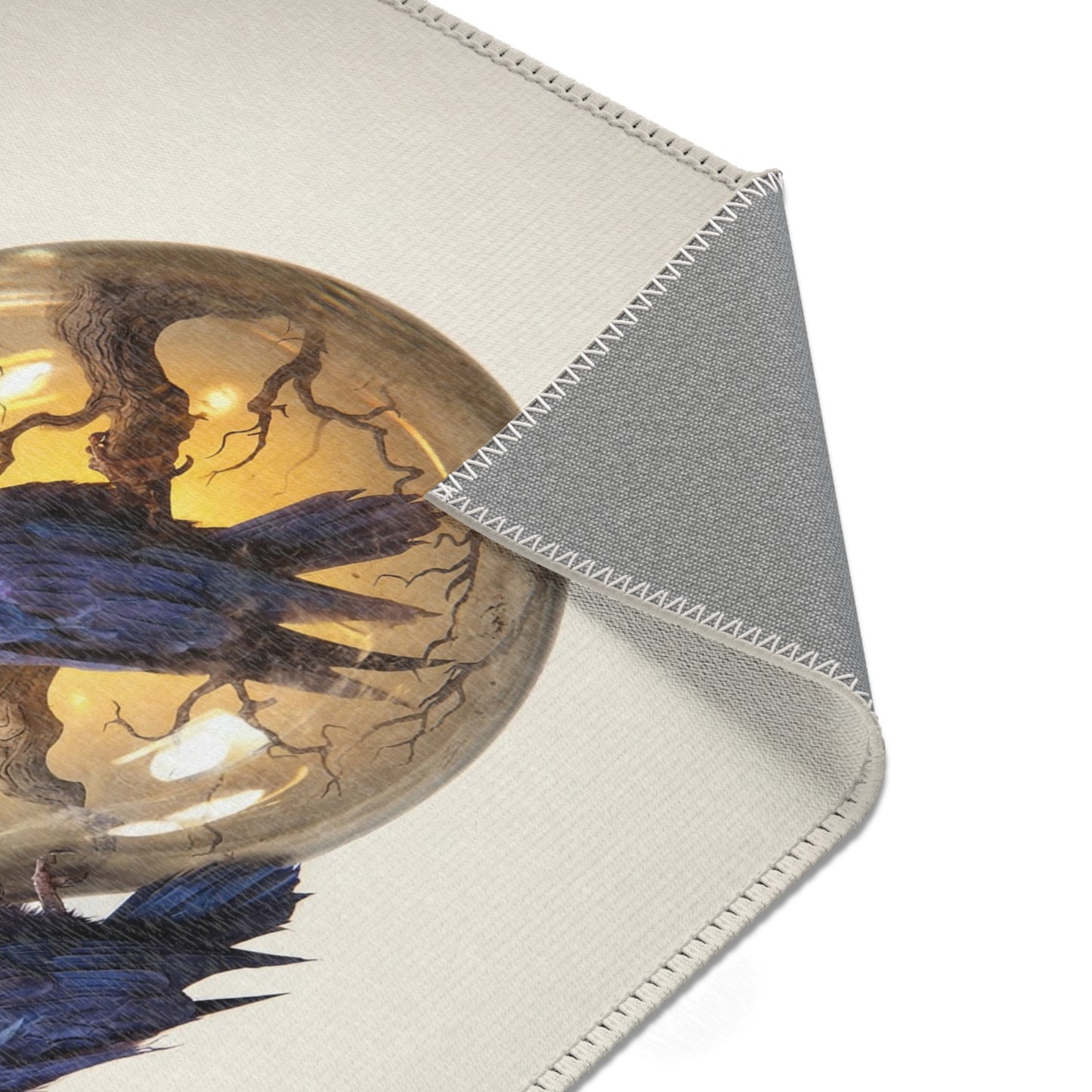 Ravens in the Glow Lightbulb Area Rug – Midnight Wisdom Dreamscape