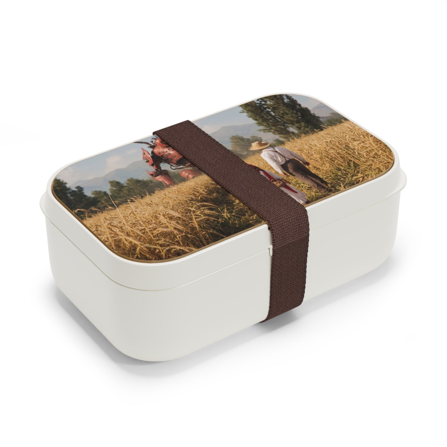 Rusty Guardian Bento Lunch Box – Wheat Field Encounter with a Gentle Giant