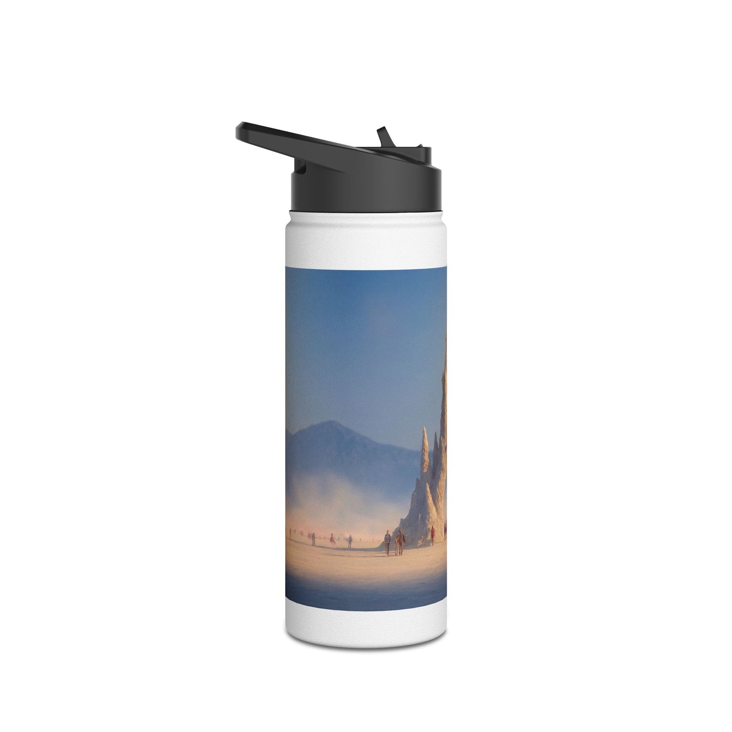 Desert Cathedral Water Bottle – Sunlit Sandstone Sanctuary