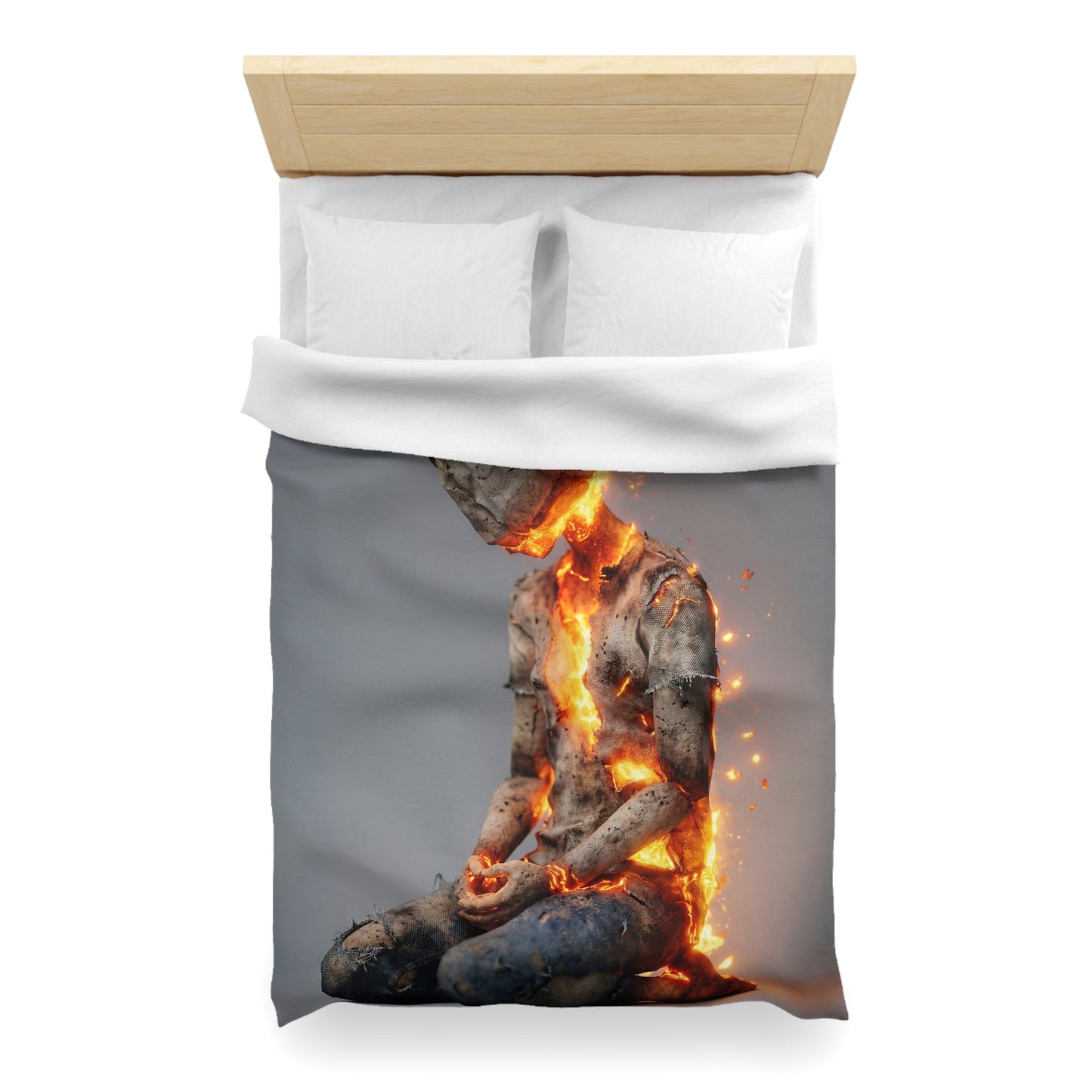 Fiery Awakening Microfiber Duvet Cover – Embers of Inner Transformation
