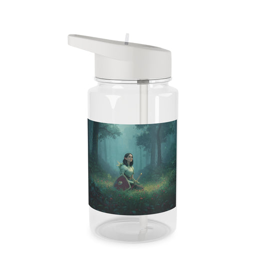 Forest Guardian Sentinel Tritan Water Bottle – Emerald Knight at Rest