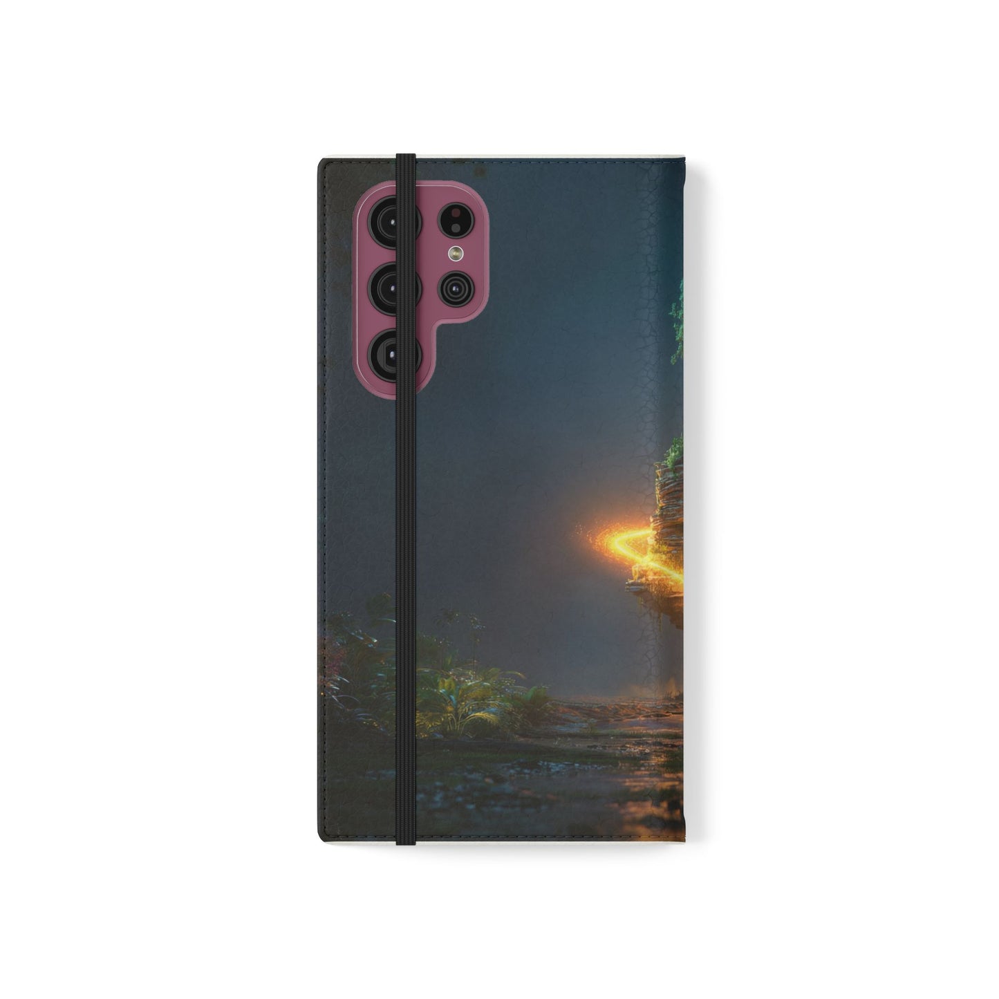 Luminous Floating Island Flip Cases – Amber Twilight Sanctuary