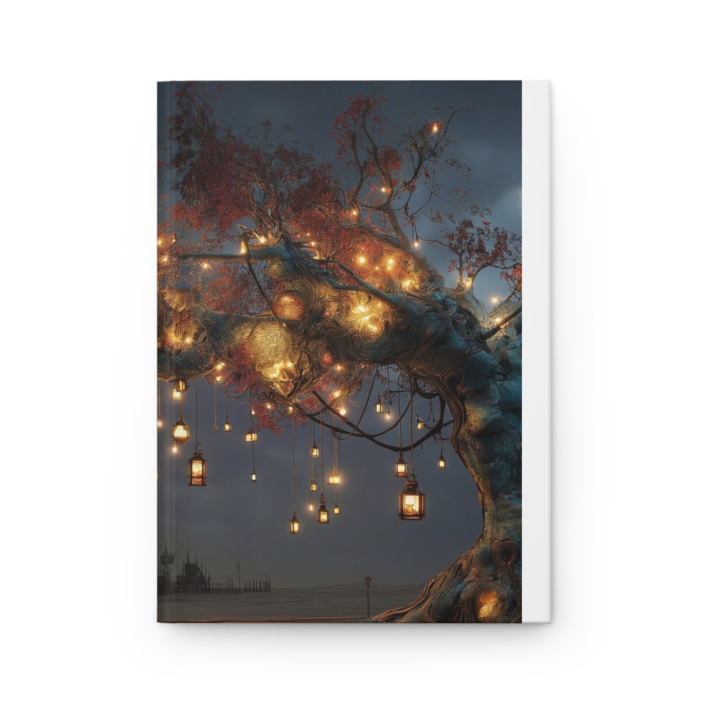 Whispering Lantern Tree Hardcover Journal Matte – Desert Night’s Warm Embrace