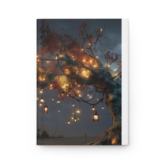 Whispering Lantern Tree Hardcover Journal Matte – Desert Night’s Warm Embrace