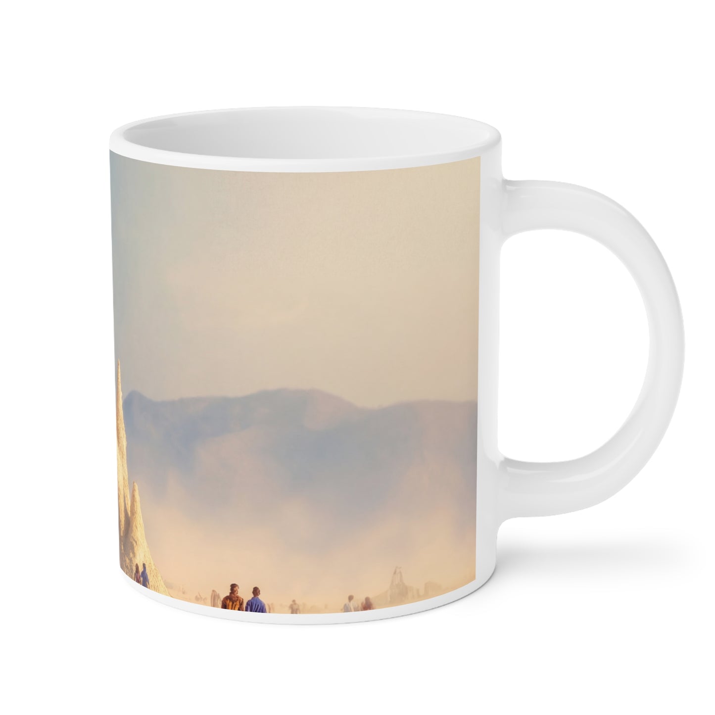 Desert Castle Ceramic Mugs (11oz\15oz\20oz) – Sunlit Sandstone Sentinel