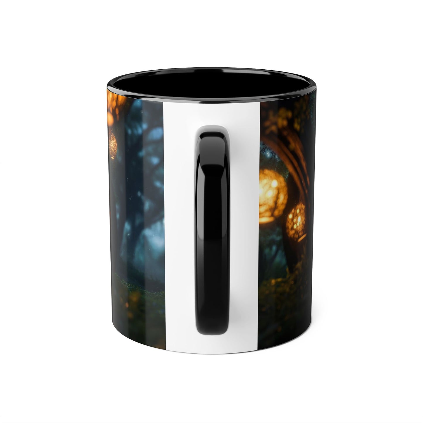 Lantern Grove Accent Mugs, 11oz – Girl Walking Through Bioluminescent Tunnel