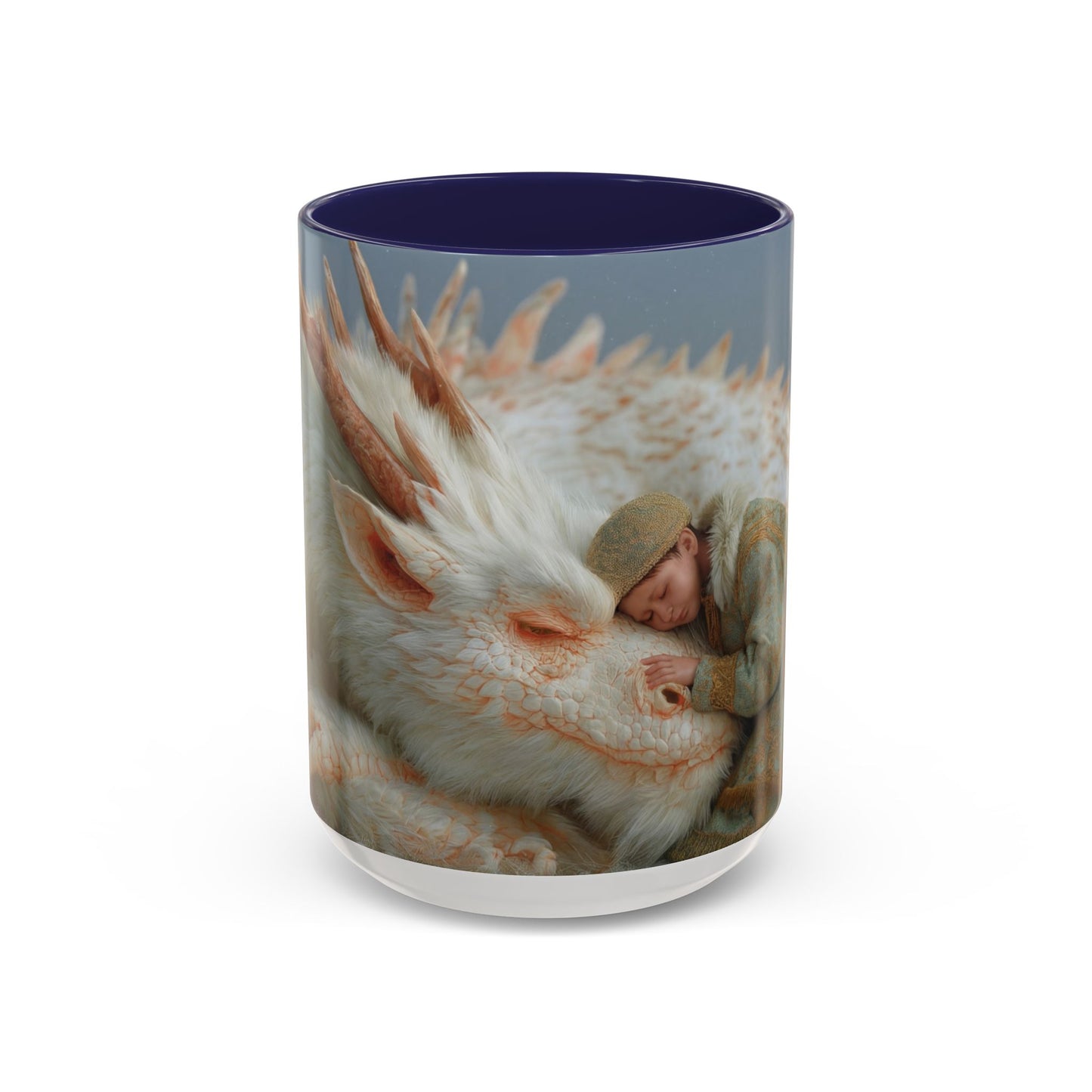 Sleeping Dragon Accent Coffee Mug (11, 15oz) – Frosty Snowdrift Lullaby