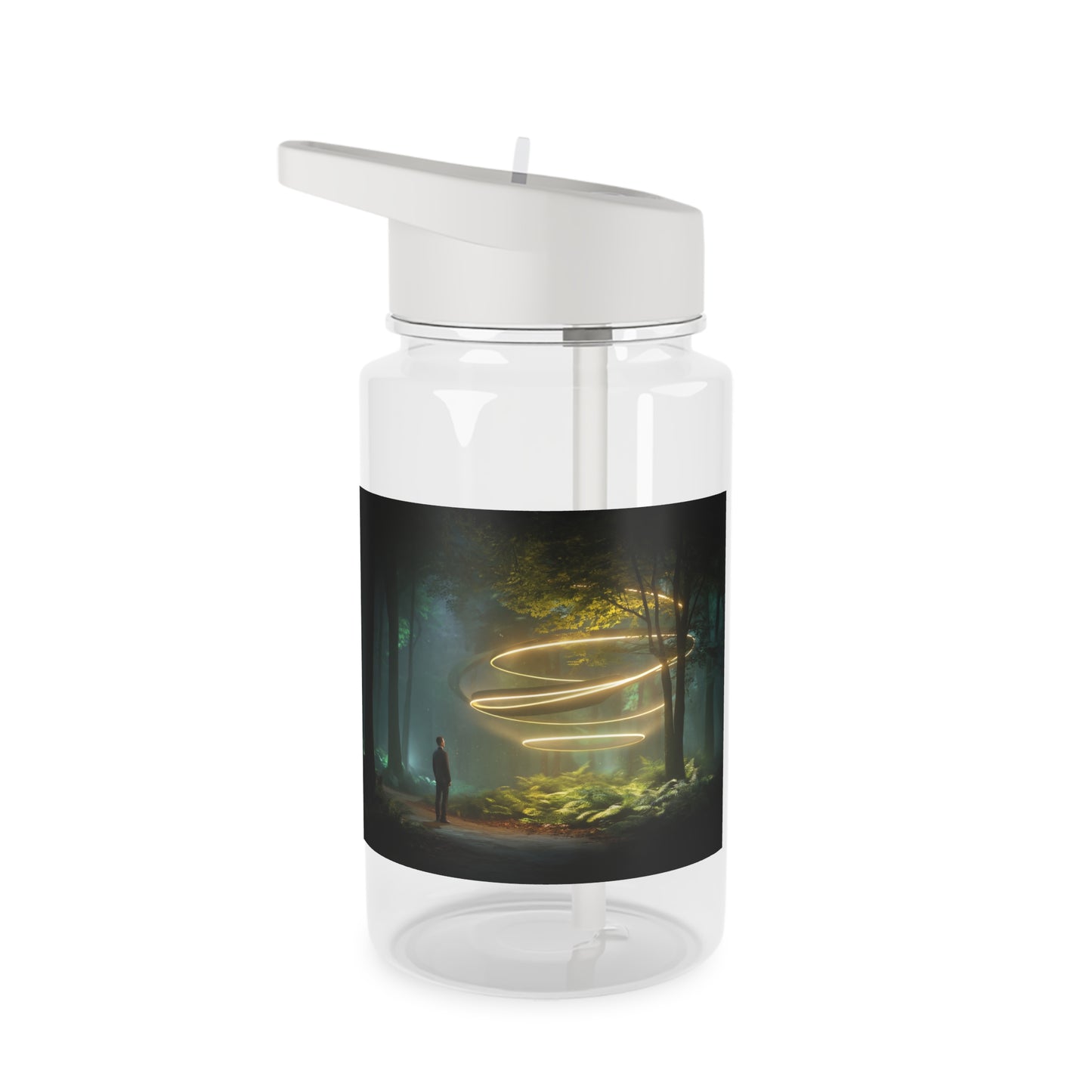 Spiral Light Guardian Tritan Water Bottle – Forest Sentinel Vortex