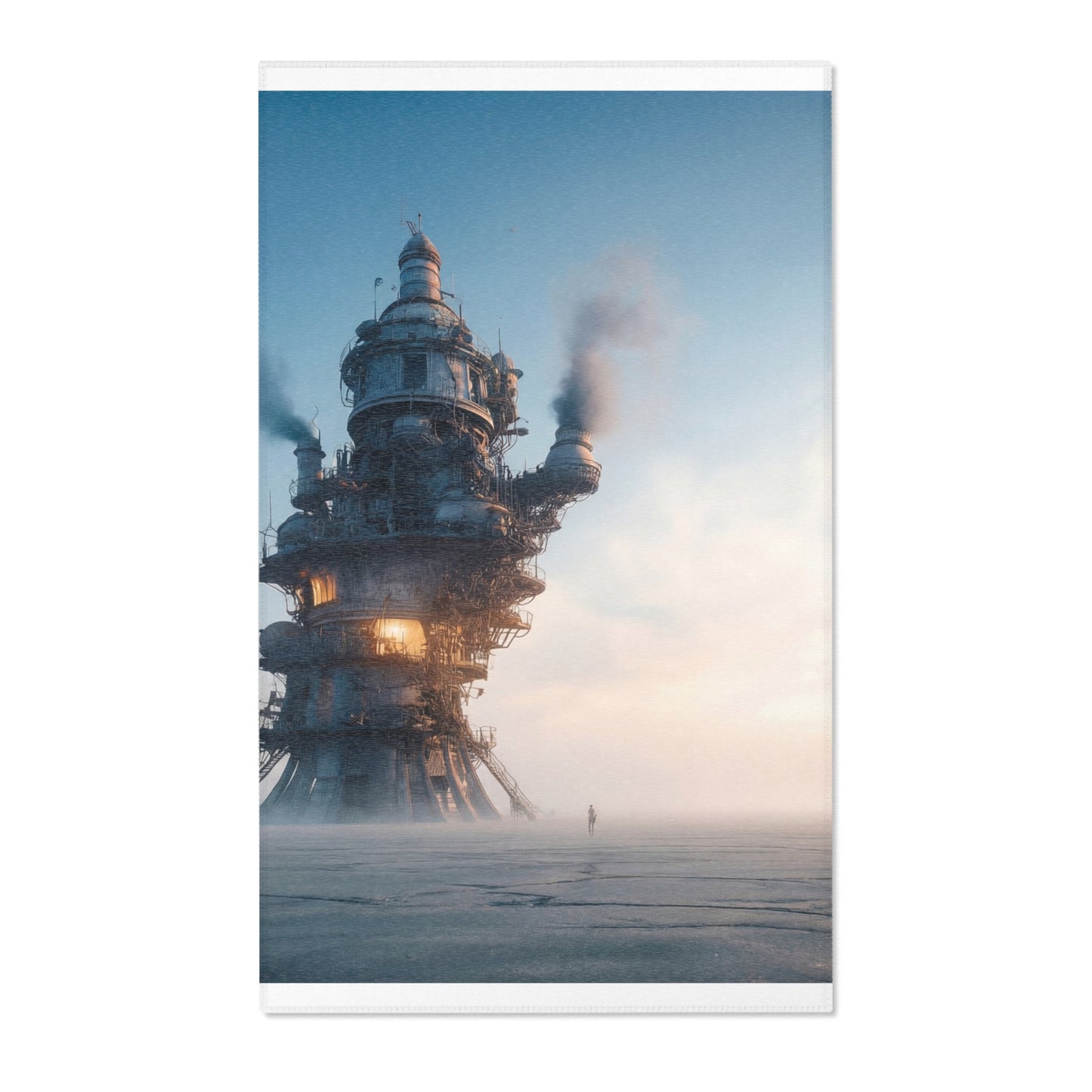 Skyward Spire Area Rugs – Dawn’s Industrial Cathedral