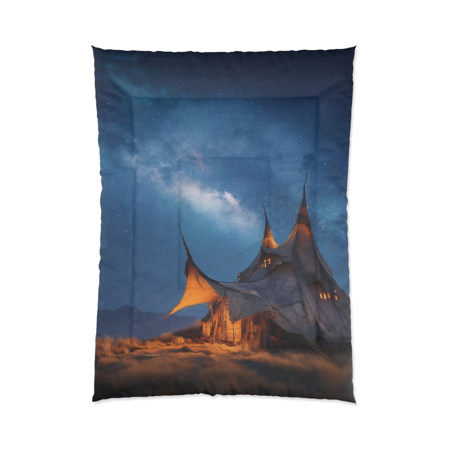 Starlit Nomad Tent Comforter – Milky Way Haven Under the Cosmos