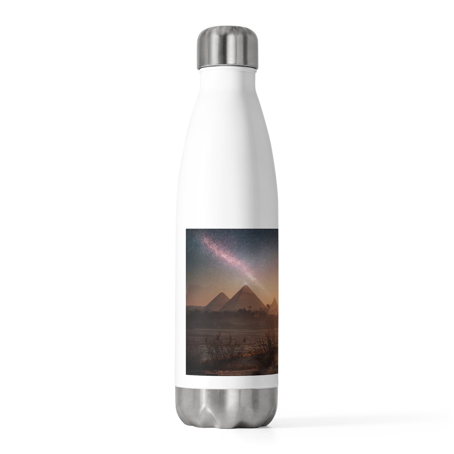 Starlit Pyramids Cat Bottle – Ancient Nightwatchers Glow