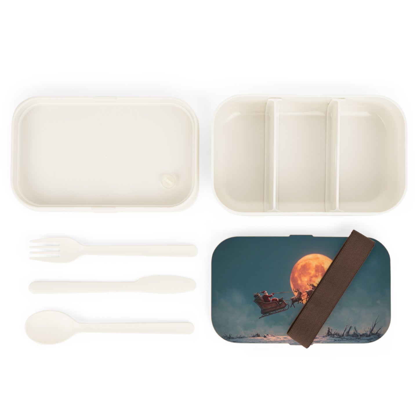 Lunar Reindeer Sleigh Bento Lunch Box – Midnight Santa’s Celestial Run