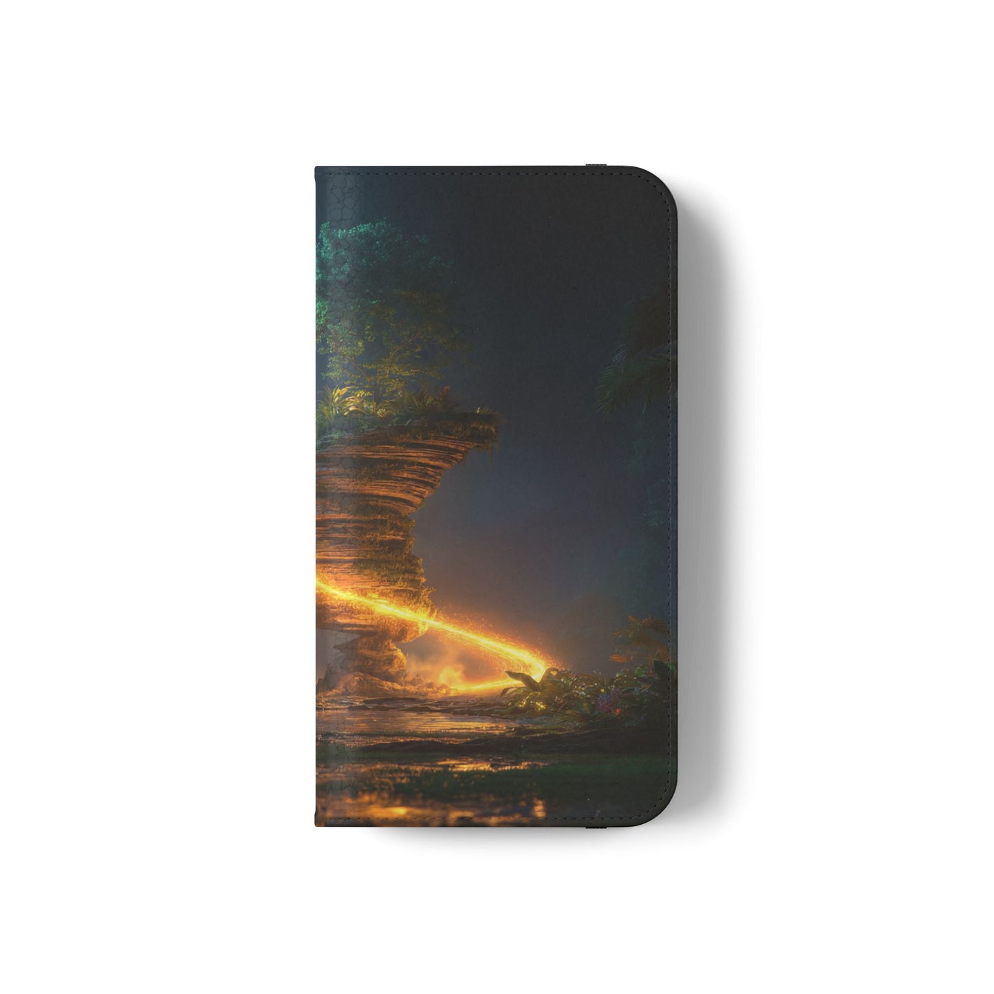 Luminous Floating Island Flip Cases – Amber Twilight Sanctuary