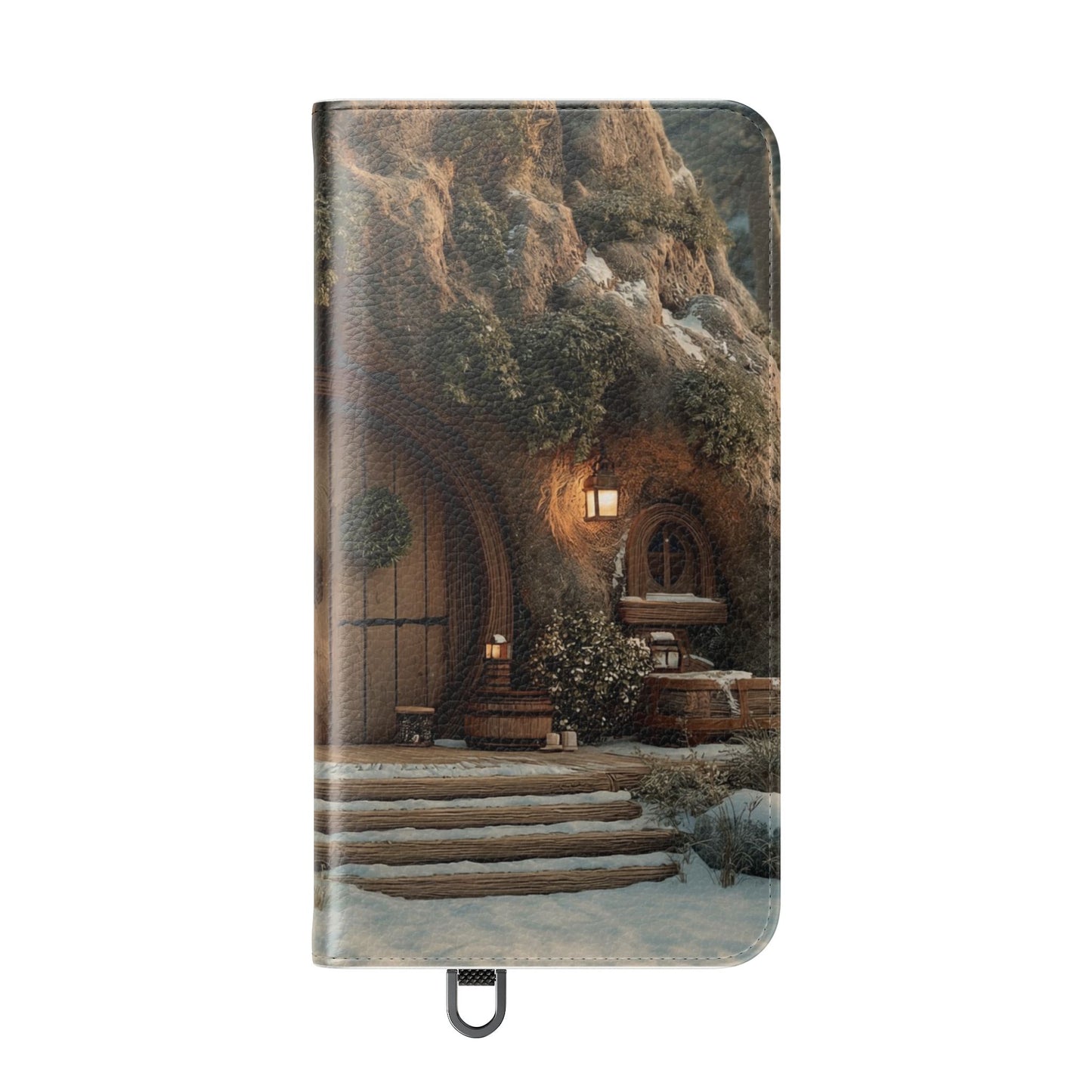 Hobbit Hole Flip Cases – Cozy Winter Doorway Scene