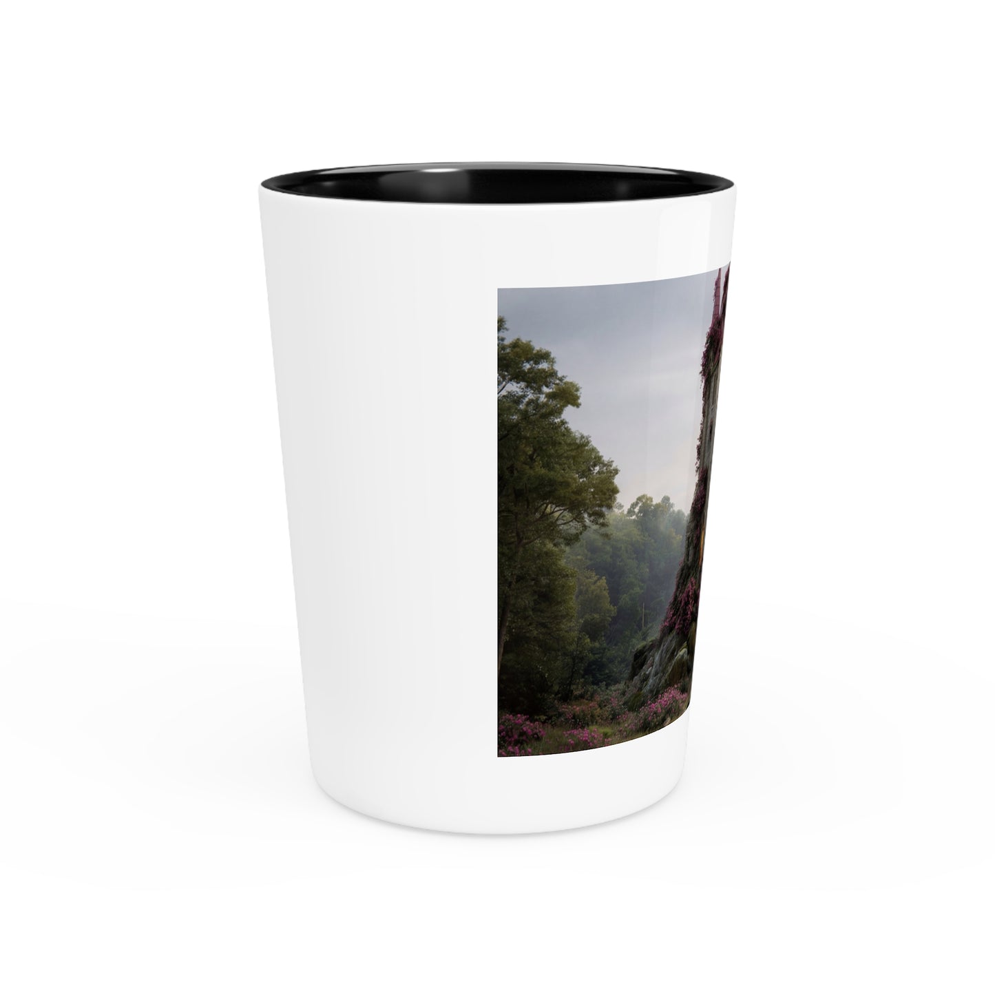 Rose-Clad Castle Shot Glass – Whispering Twilight Abode