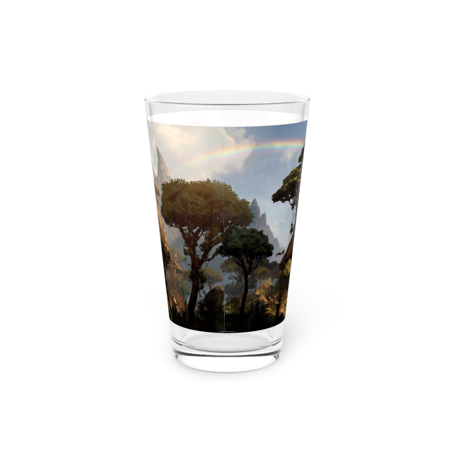 Treehouse Archway Pint Glass – Rainbow Gateway to a Verdant Realm