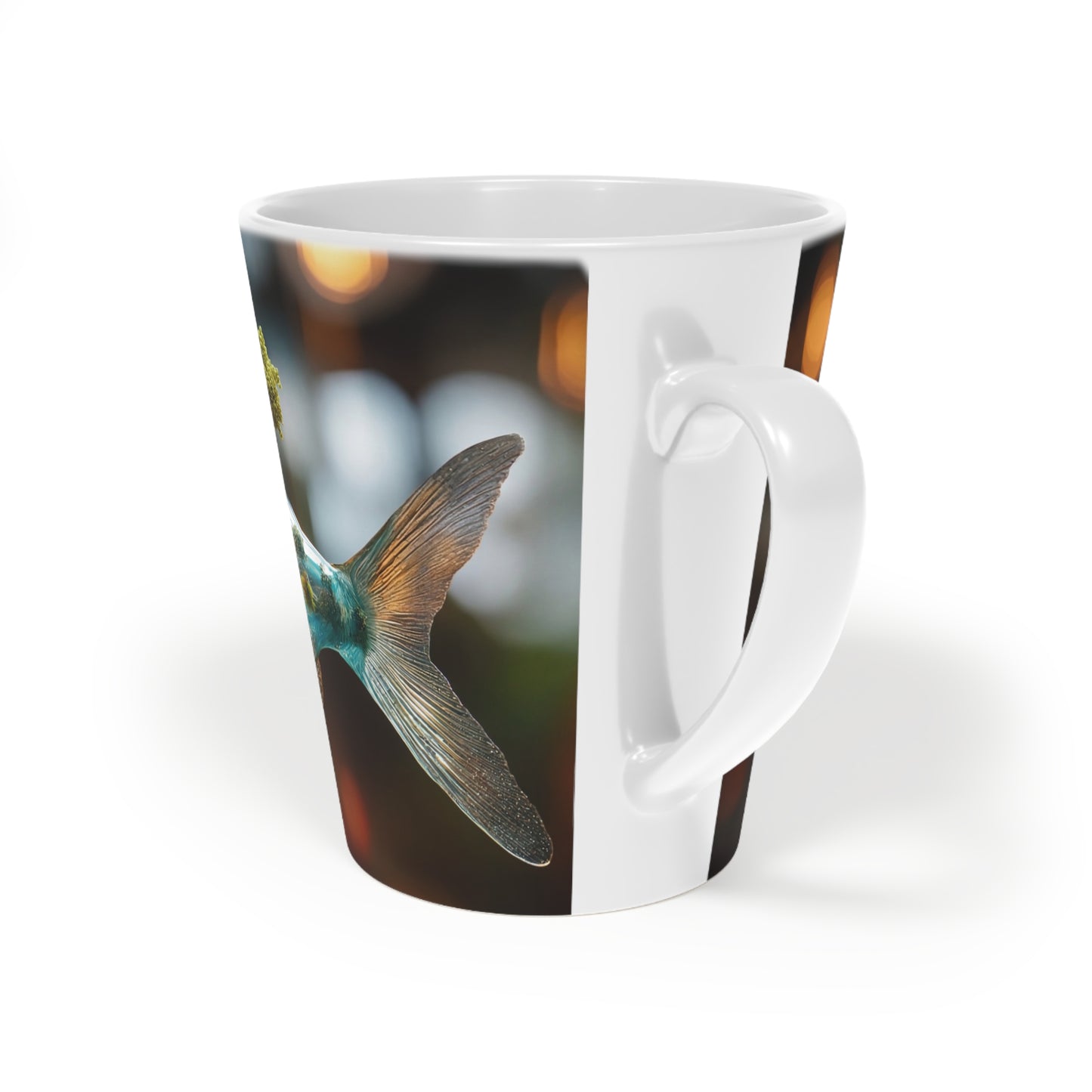 Forest Within Fish Latte Mug – Bioluminescent Underwater Sanctuary