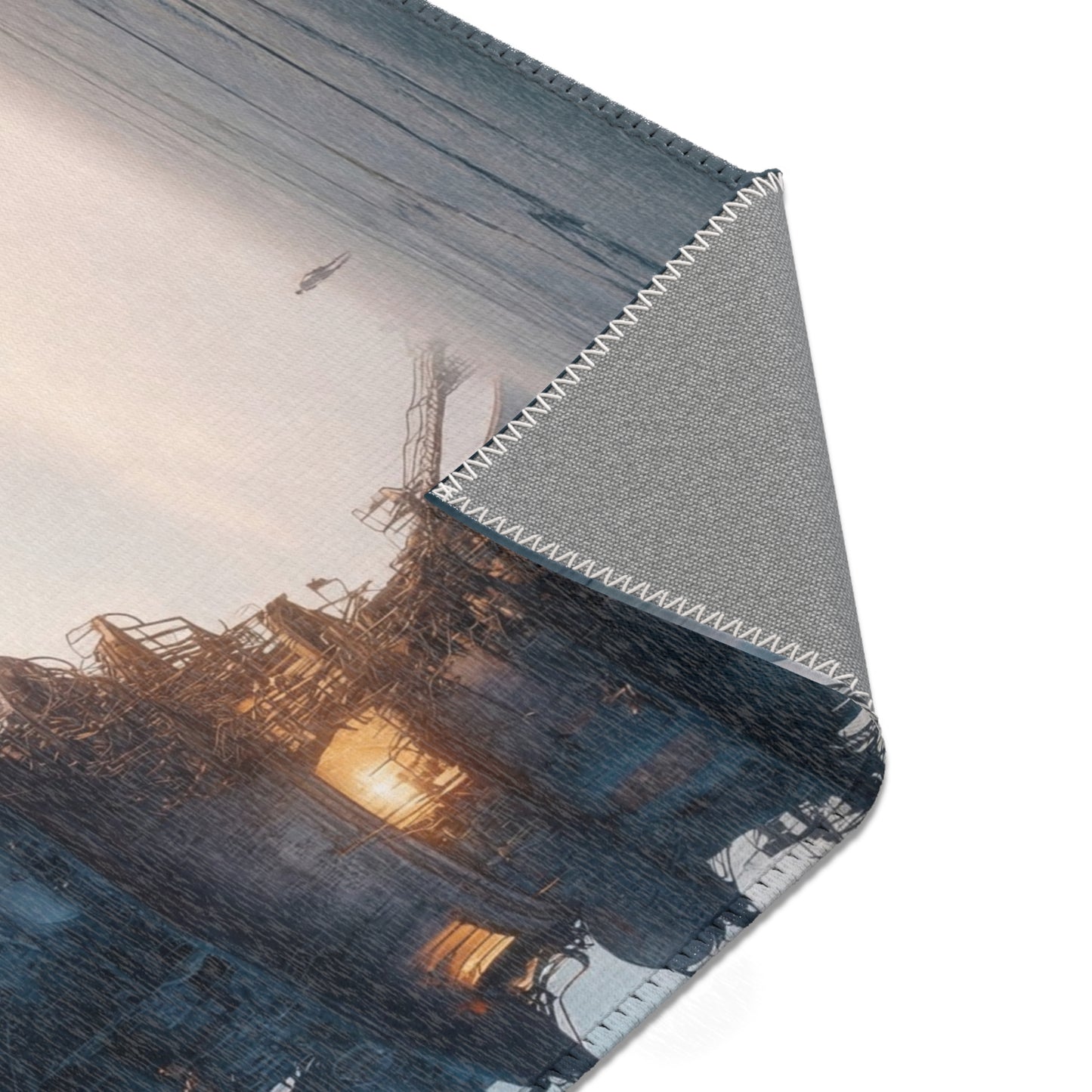 Skyward Spire Area Rugs – Dawn’s Industrial Cathedral