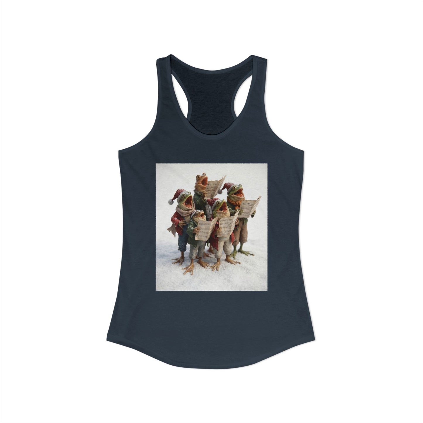 Frogsong Carols Women's Ideal Racerback Tank – Snowy Chorus Holiday Singers