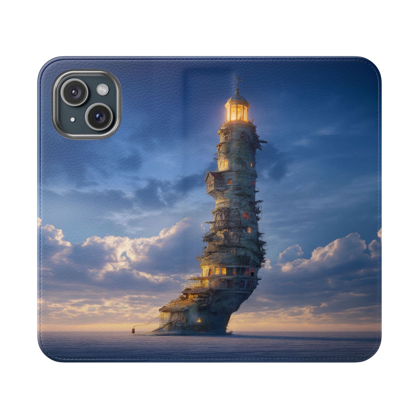Twilight Sentinel Flip Cases – Lighthouse on a Storm-Tossed Sea
