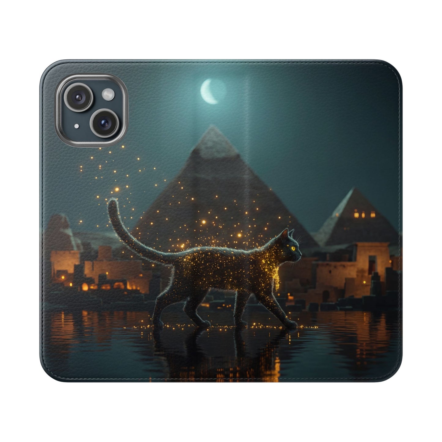 Celestial Vortex Flip Cases – Indigo Cloud Dreamscape