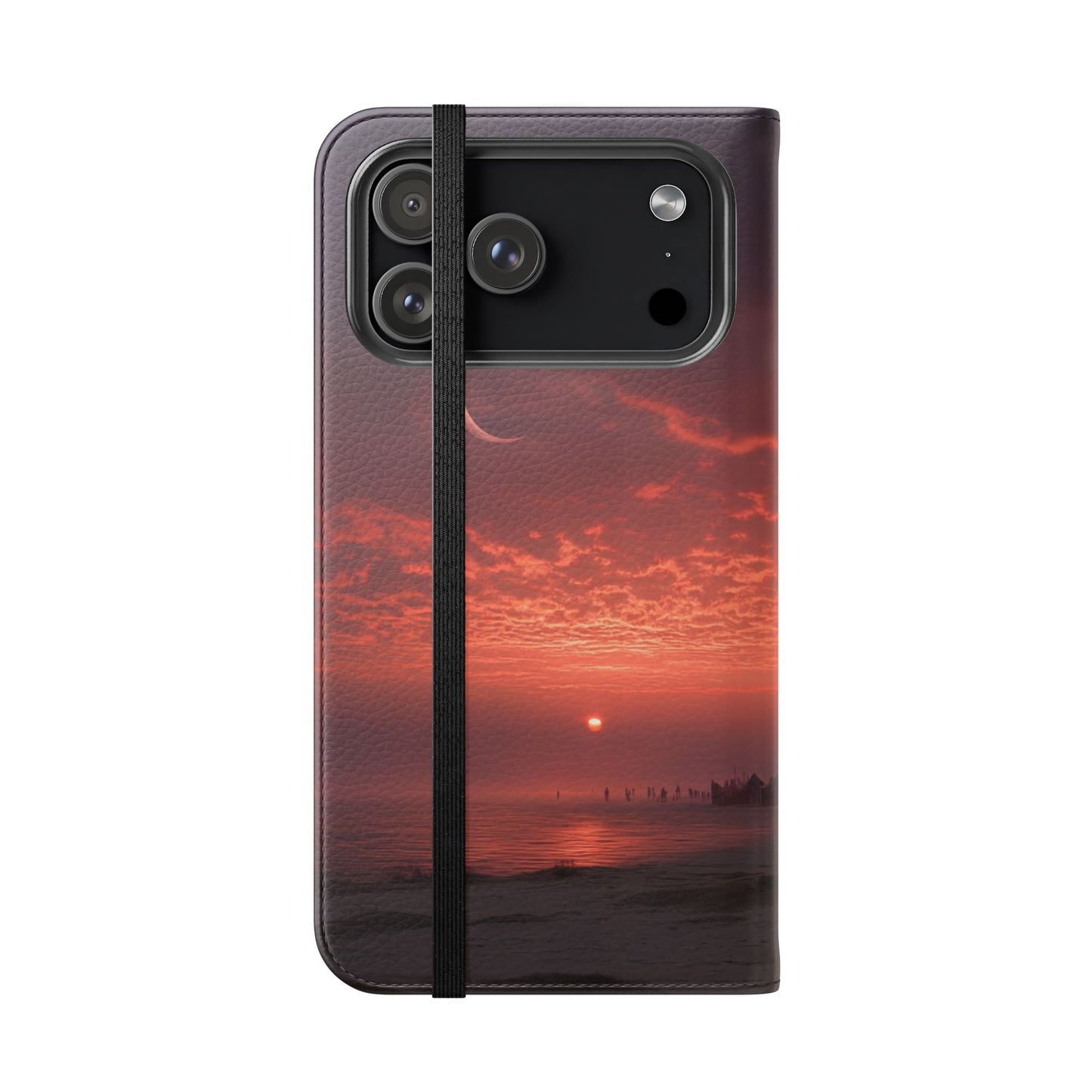 Twilight Sentinel Flip Cases – Moonlit Stairway to the Horizon