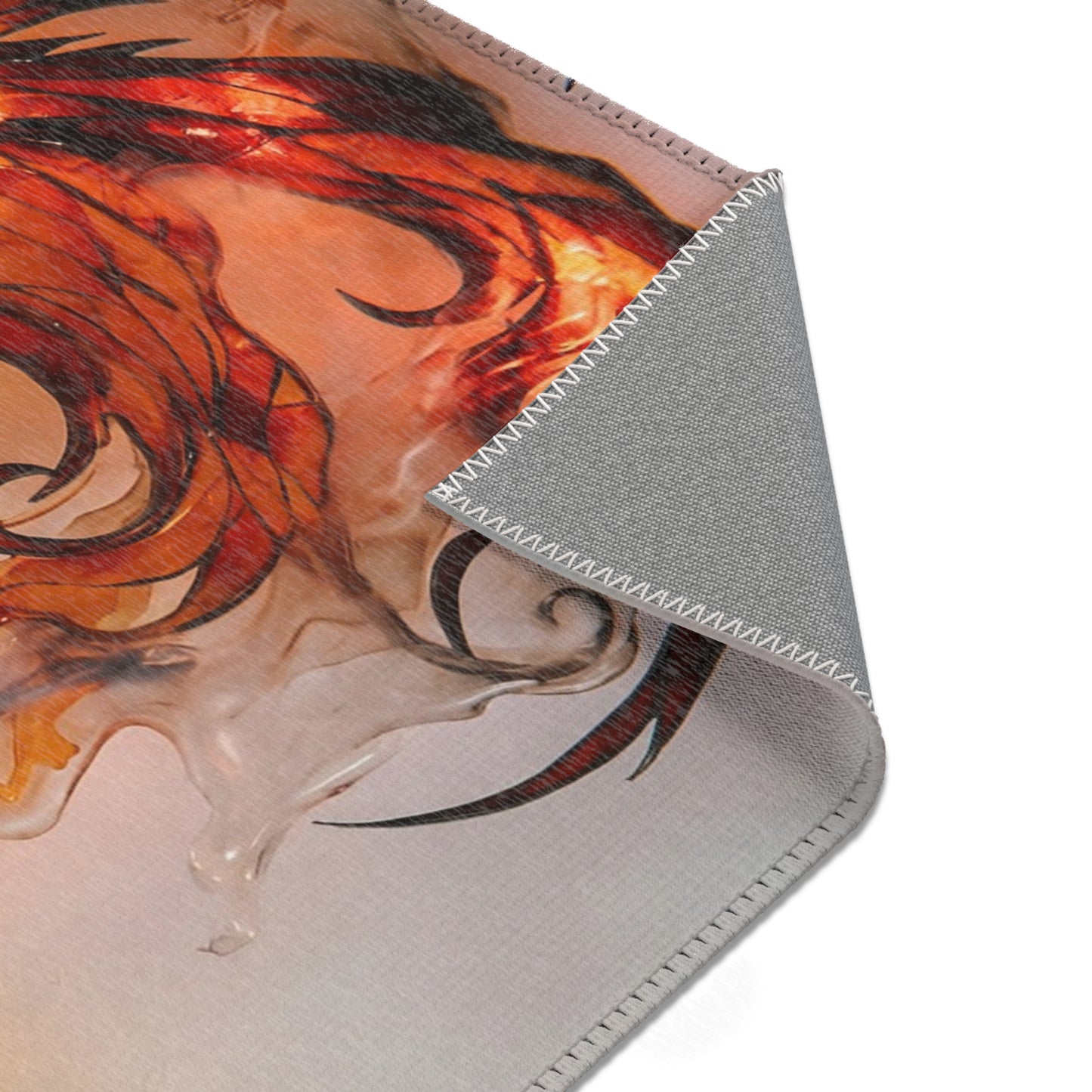 Stained Glass Phoenix Area Rug – Ember-Infused Artistry