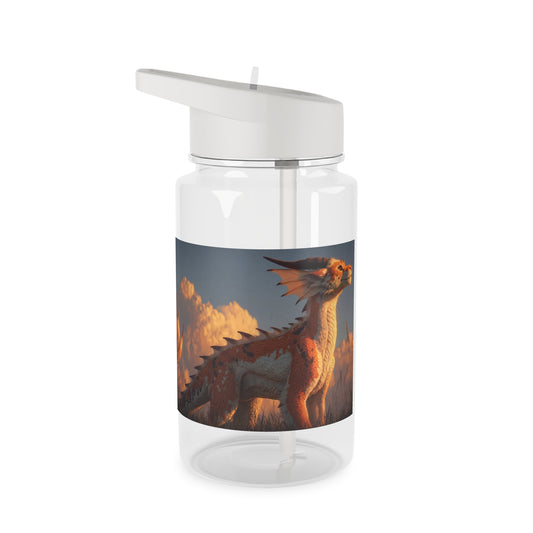 Amber Dawn Dragon Tritan Water Bottle – Sunset Guardian