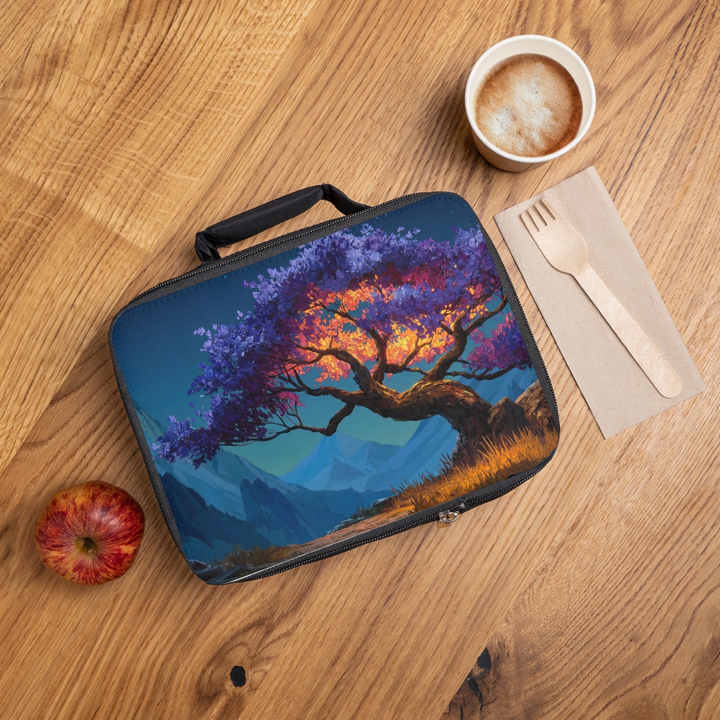 Celestial Tree Lunch Bag – Twilight Bloom Dreamscape