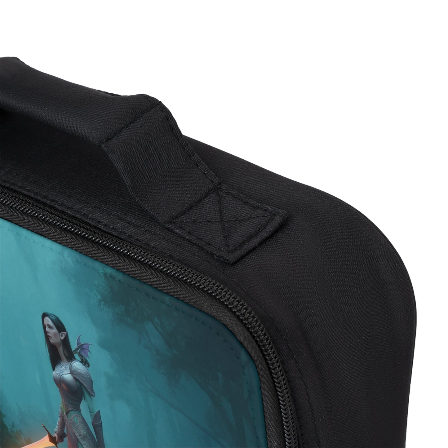 Elven Warrior with Glowing Sword Lunch Bag – Misty Grove Guardian