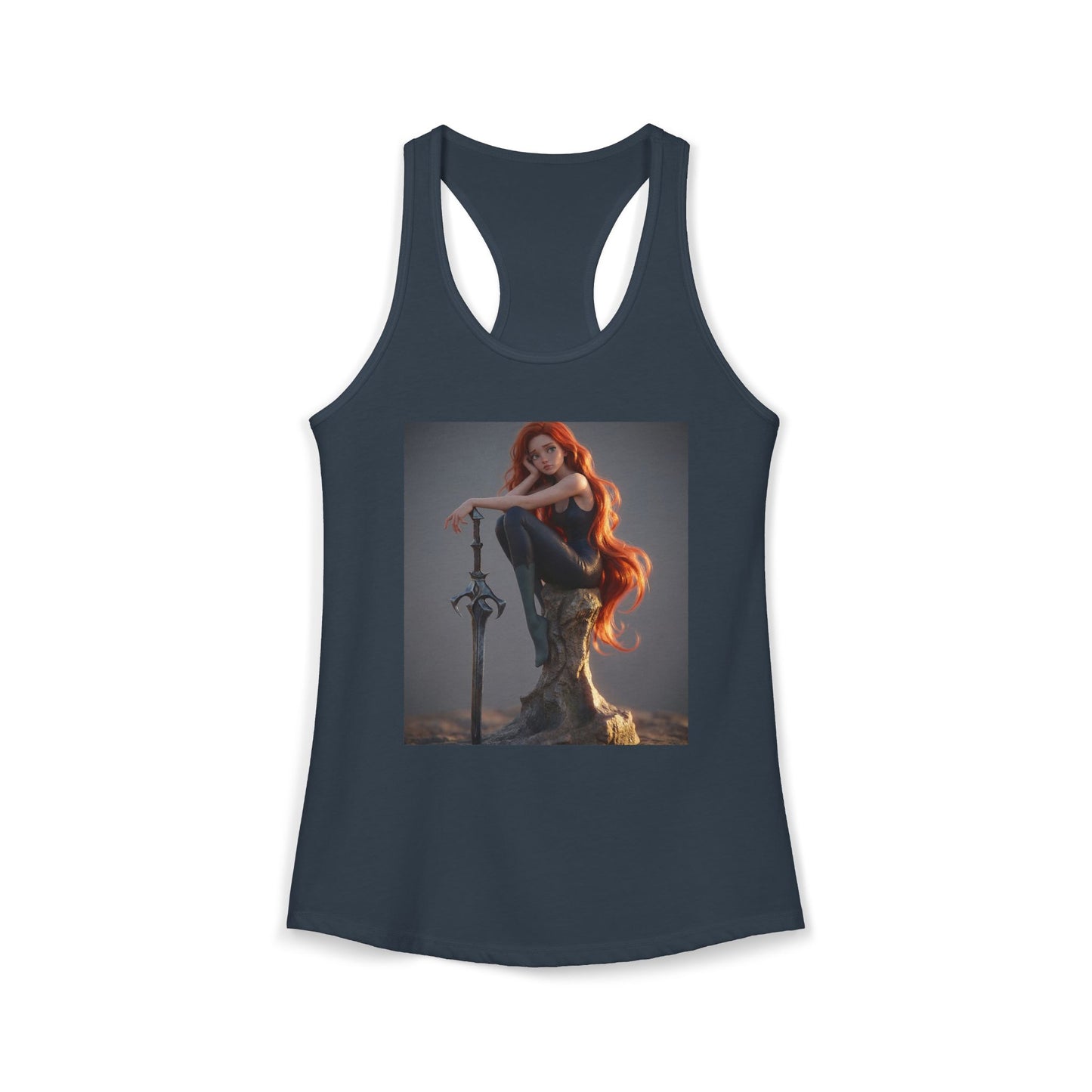 Red-Haired Sentinel Women's Ideal Racerback Tank – Twilight Knight’s Rest