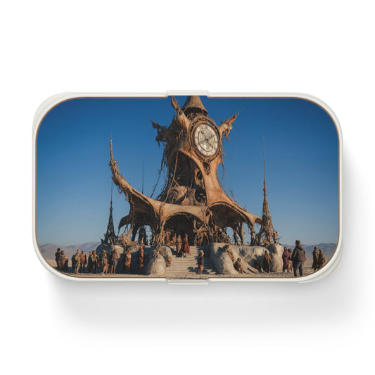 Desert Clocktower Bento Lunch Box – Timeless Sandscape Sanctuary