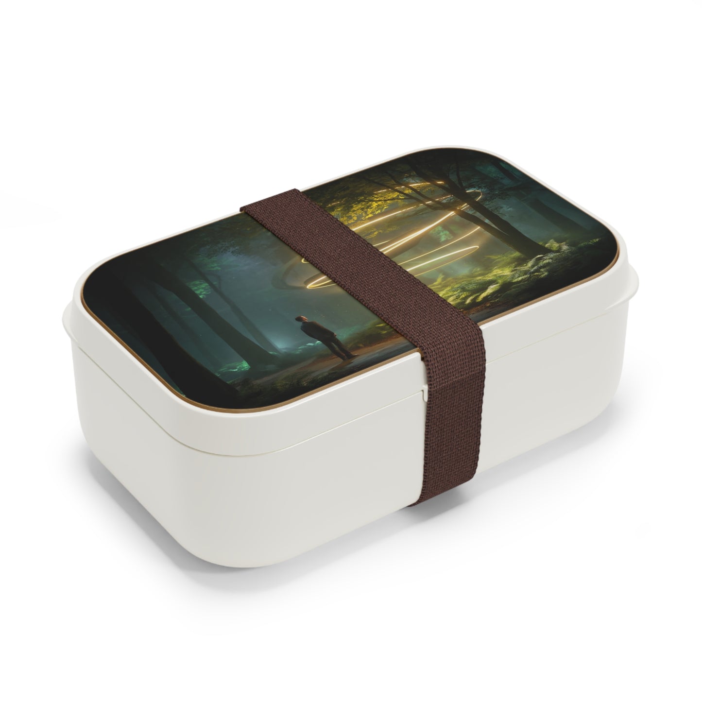 Spiral Light Forest Bento Box – Luminous Vortex Dinnerware