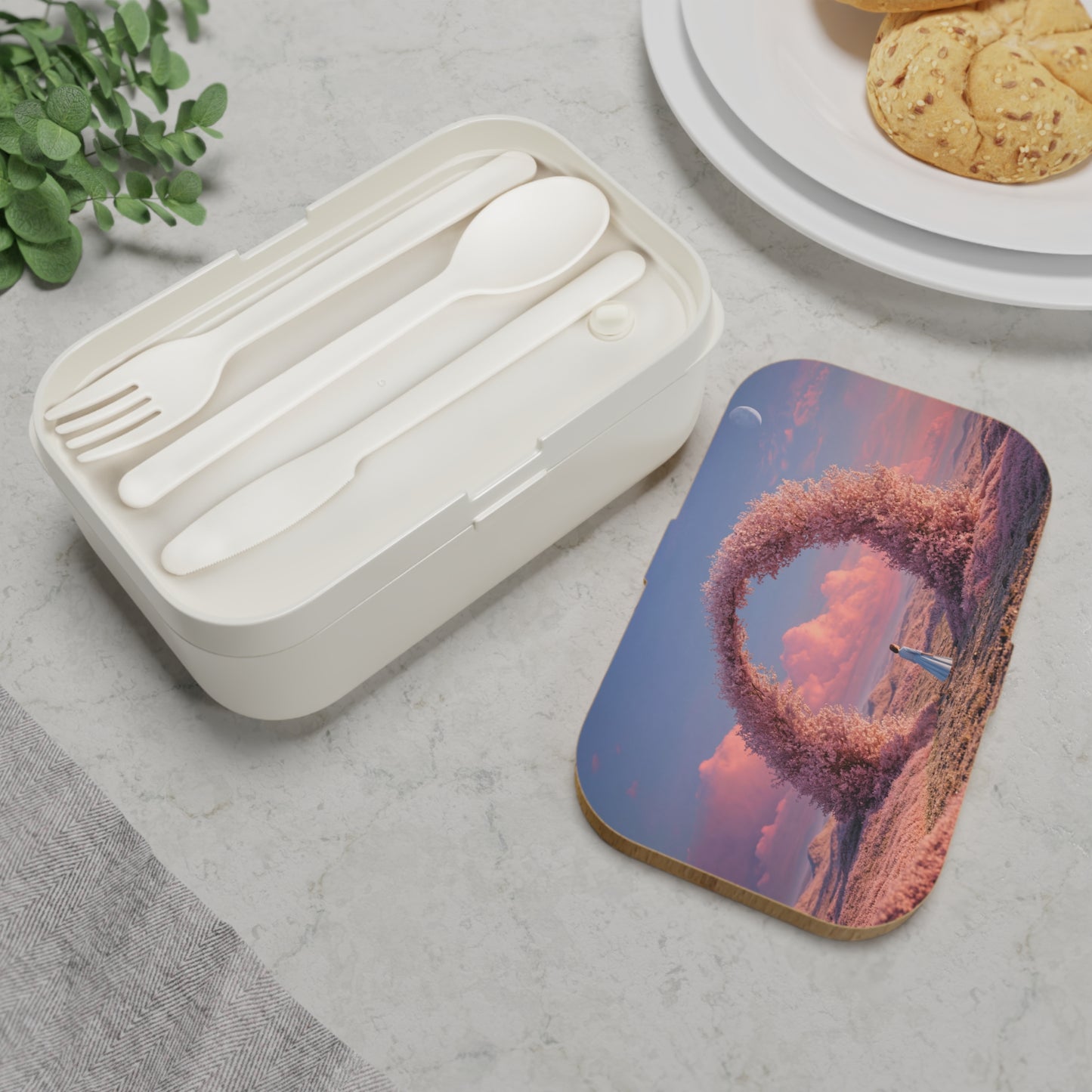 Cherry Blossom Portal Bento Lunch Box – Whimsical Twilight Gateway