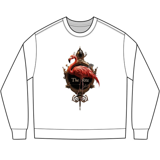 The Ritz Flamingo Sign – Gold Ornate Frame Long Sleeve Tee