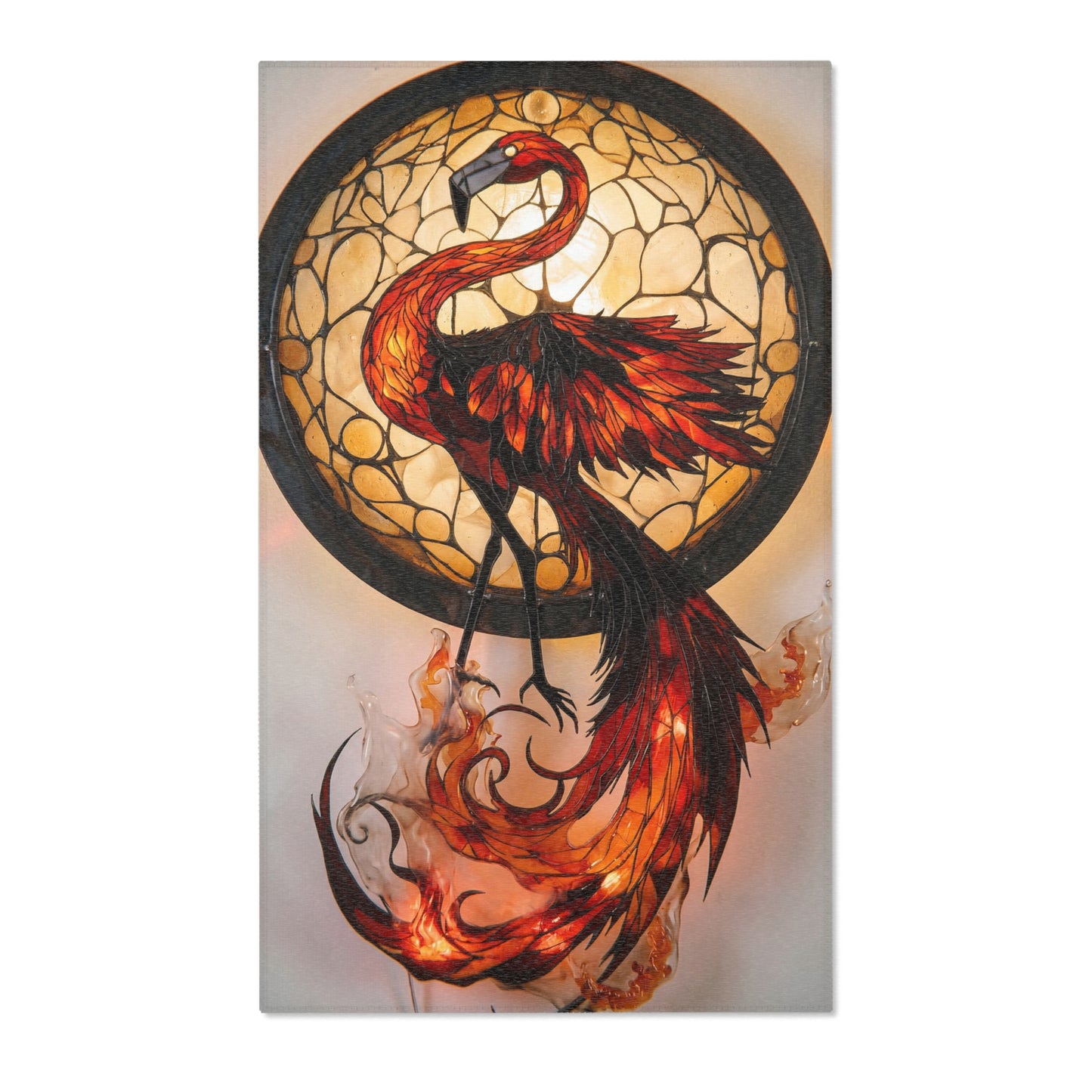 Stained Glass Phoenix Area Rug – Ember-Infused Artistry