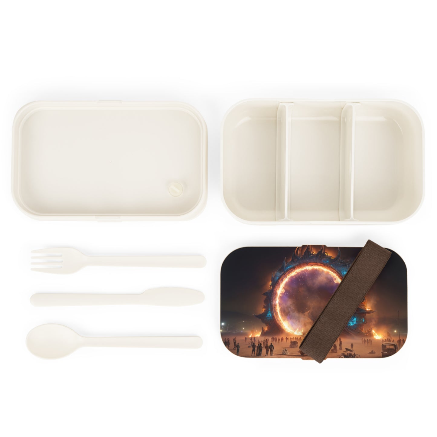Celestial Gateway Bento Lunch Box – Warm Glow in the Desert Night