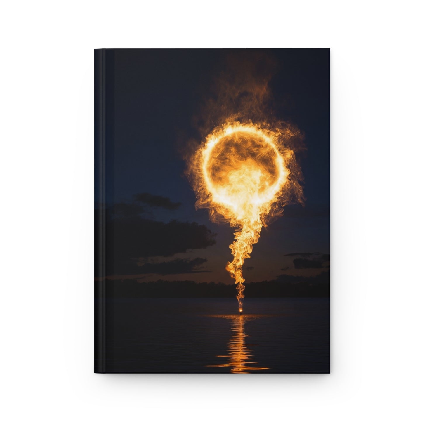 Fire Whirlpool Hardcover Journal Matte – Golden Hour Mirage
