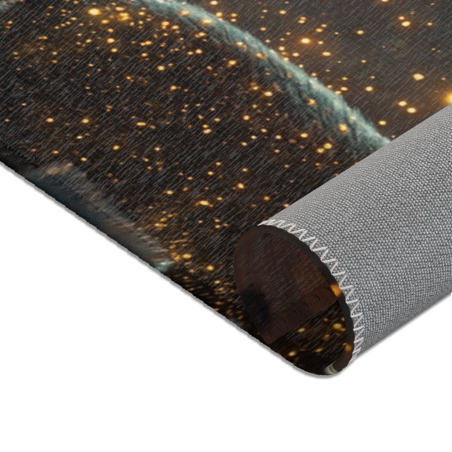Starlit Cat in Pyramids Area Rug – Midnight Nile Guardian