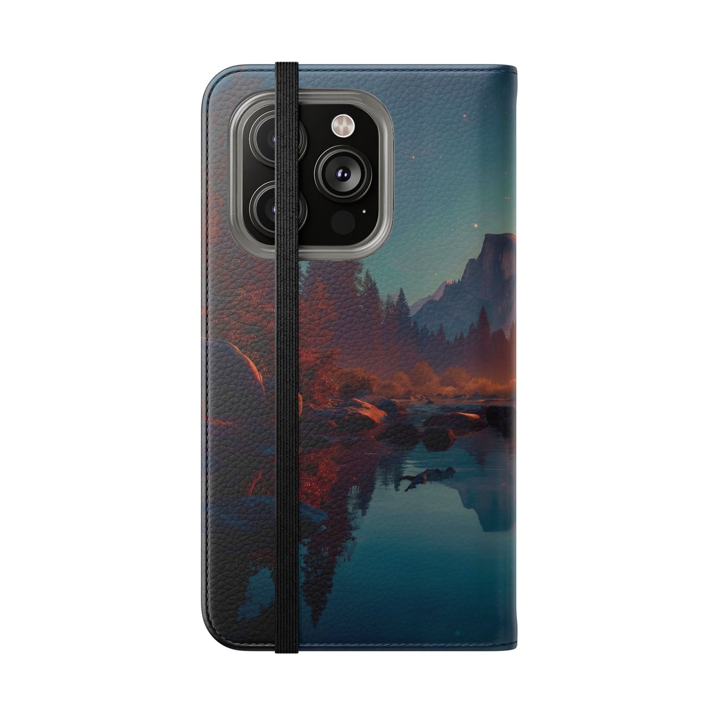 Starlit Valley Flip Cases – Twilight River and Half Dome Reflections