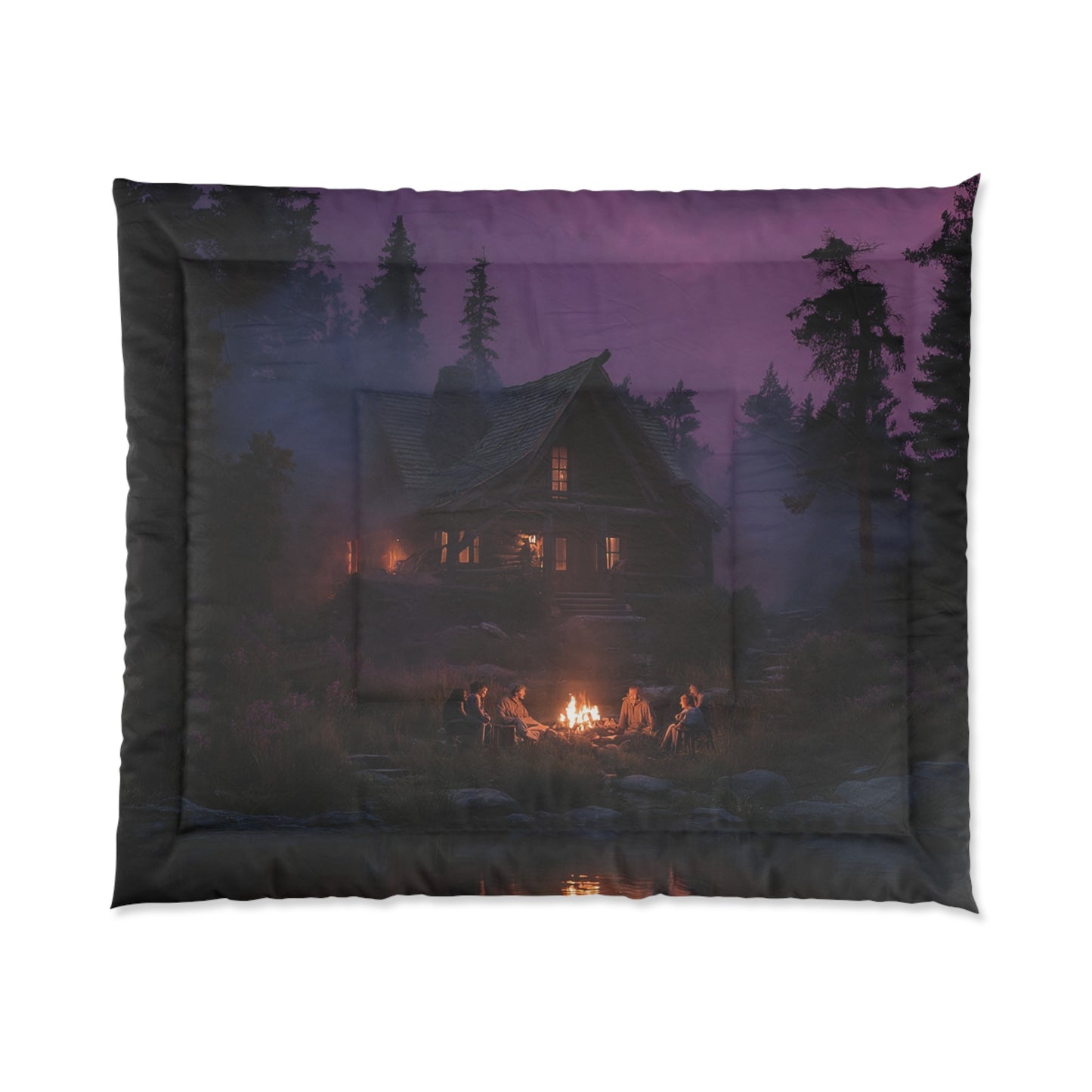 Whispering Pines Cabin Comforter – Crimson Twilight Gathering