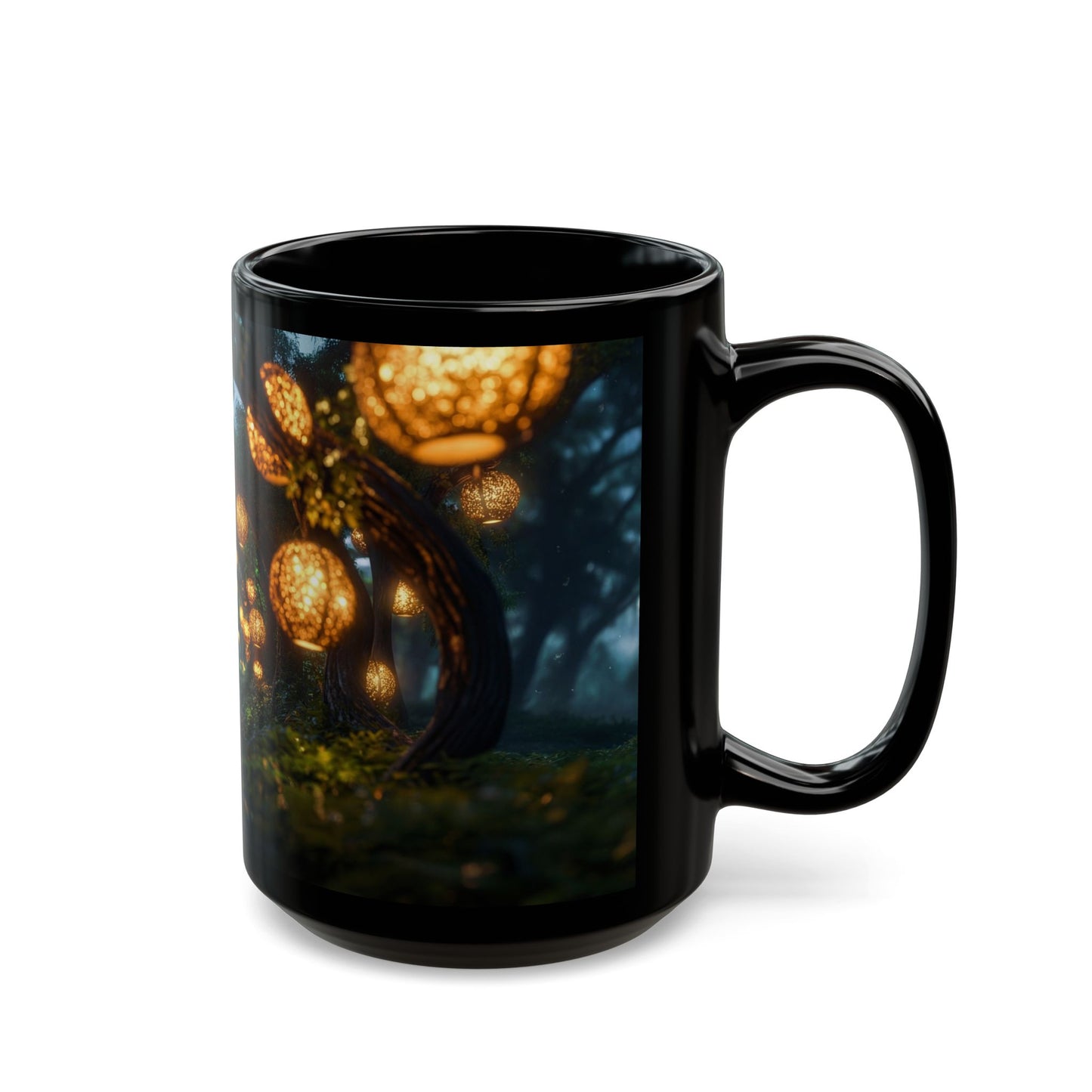 Luminous Lantern Grove Mug – Whispering Pathway Through Ancient Trees