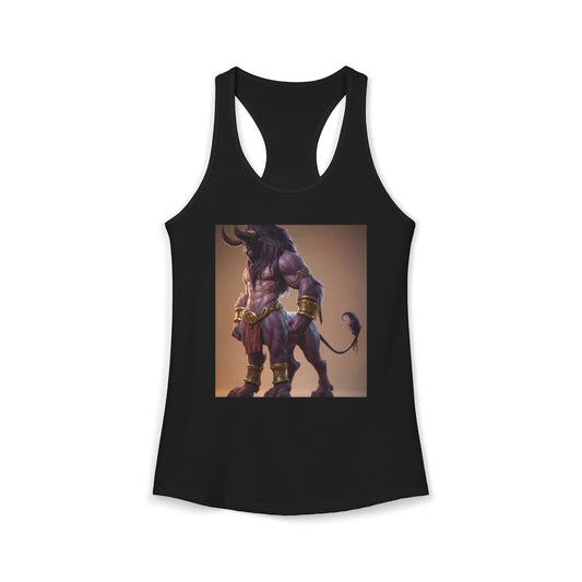 Purple Minotaur Women's Ideal Racerback Tank – Golden Ornamented Guardian