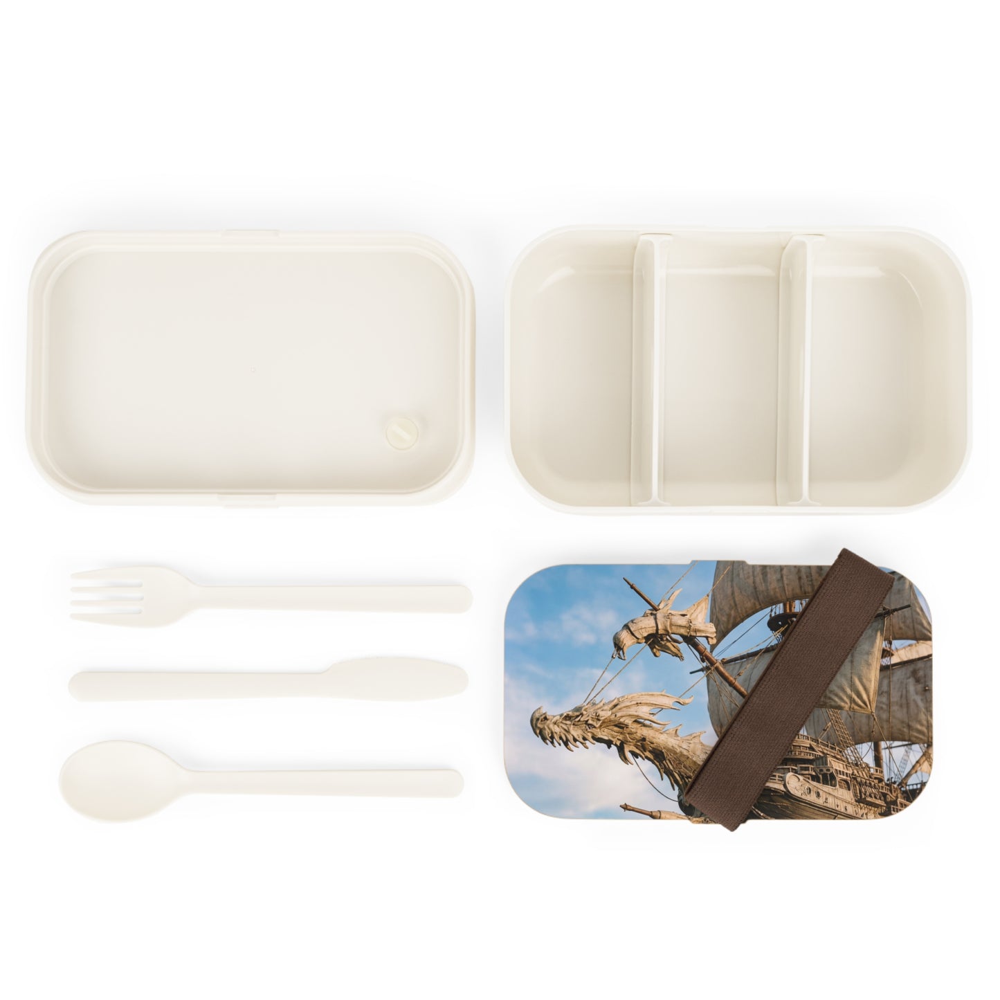 Dragonhead Galleon Bento Lunch Box – Sunlit Seascape Adventure