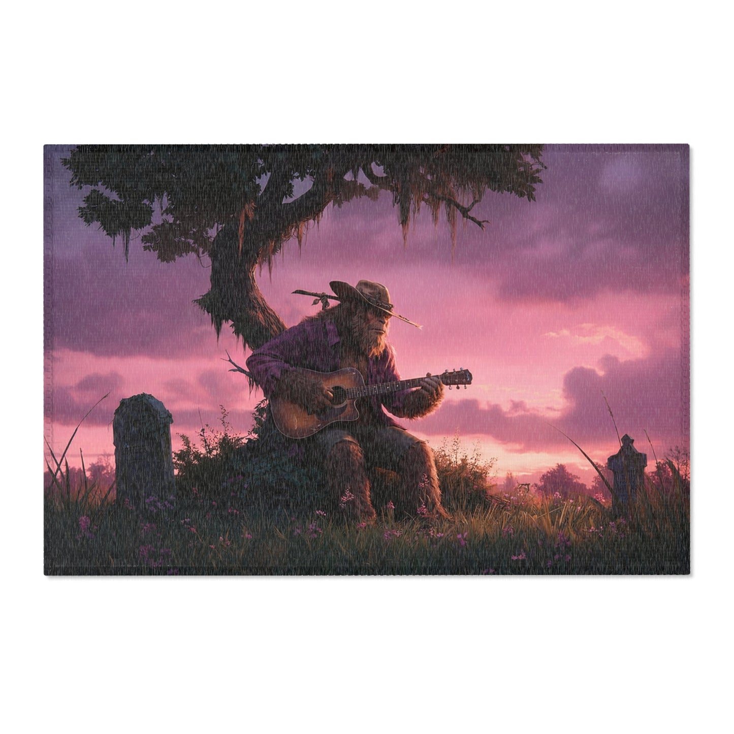 Folklore Giant Guitarist Rug – Twilight Cemetery Serenade