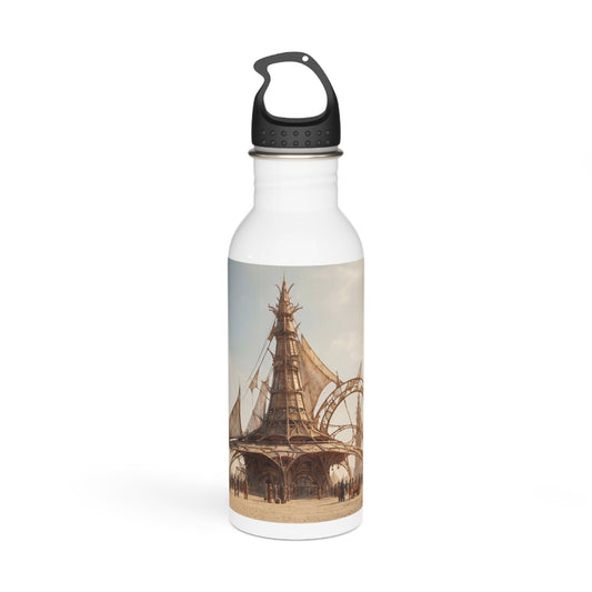 Desert Sky Temple Stainless Steel Water Bottle – Sunlit Aetherium Oasis